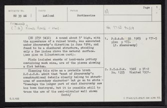 Fethaland, HU39SE 1, Ordnance Survey index card, page number 1, Recto
