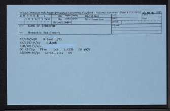 Kame Of Isbister, HU39SE 4, Ordnance Survey index card, Recto