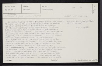 Dalsetter, HU41NW 2, Ordnance Survey index card, page number 1, Recto