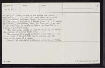 Dalsetter, HU41NW 2, Ordnance Survey index card, page number 3, Recto