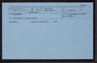 Dalsetter, HU41NW 2, Ordnance Survey index card, Recto