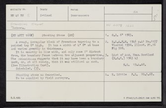 Troswick, HU41NW 5, Ordnance Survey index card, Recto