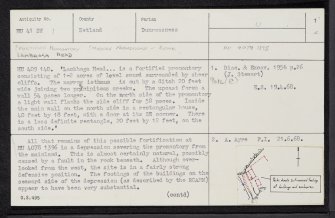 Lambhoga Head, HU41SW 1, Ordnance Survey index card, page number 1, Recto