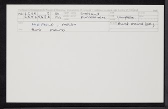 Midfield, Mousa, HU42SE 2, Ordnance Survey index card, Recto