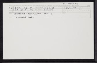 Brindister, Norse Mills, HU43NW 20, Ordnance Survey index card, Recto