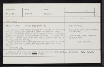 Hawks Ness, Breiwick, HU44NE 3, Ordnance Survey index card, Recto