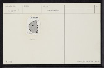 Gillaburn, HU45SW 1, Ordnance Survey index card, Recto