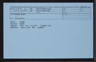 Stoura Clett, HU53NW 4, Ordnance Survey index card, Recto