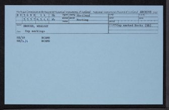 Whalsay, Brough, HU56NE 14, Ordnance Survey index card, Recto