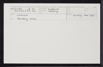 Lunning, HU56NW 3, Ordnance Survey index card, Recto