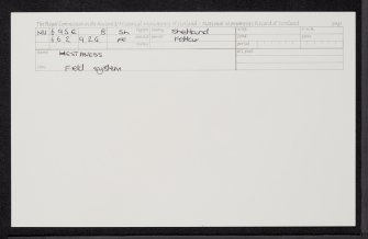 Fetlar, Hestaness, HU69SE 8, Ordnance Survey index card, Recto