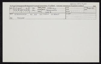 Stromness, 81, 83 Victoria Street, HY20NE 42, Ordnance Survey index card, Recto