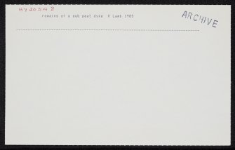 Hoy, Dwarfie Stane, HY20SW 8, Ordnance Survey index card, Verso