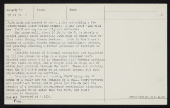 Yesnaby, Brough Of Bigging, HY21NW 7, Ordnance Survey index card, page number 2, Verso