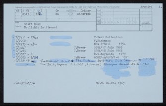 Skara Brae, HY21NW 12, Ordnance Survey index card, page number 4, Recto