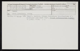 Verron, HY21NW 22, Ordnance Survey index card, Recto
