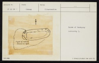 Knowe Of Buckquoy, HY22NW 11, Ordnance Survey index card, Recto