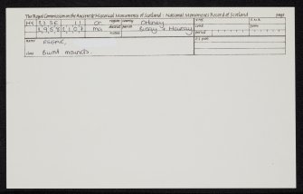 Dounby, Esgar, HY22SE 11, Ordnance Survey index card, Recto
