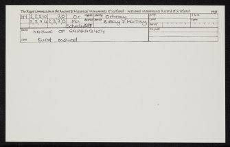 Knowe Of Garraquoy, HY22SW 20, Ordnance Survey index card, Recto