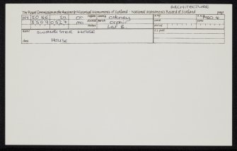 Swanbister House, HY30NE 29, Ordnance Survey index card, Recto