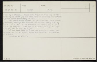 Redland, HY31NE 11, Ordnance Survey index card, page number 2, Verso