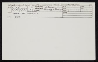 Knowe Of Gullow, HY31NW 1, Ordnance Survey index card, Recto