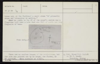 Dale, HY31NW 16, Ordnance Survey index card, page number 2, Verso