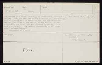 Netlater, Manse Of Harray, HY31NW 38, Ordnance Survey index card, page number 2, Verso