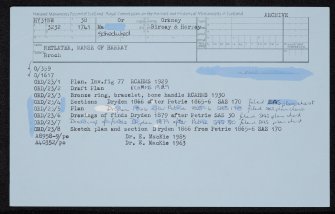 Netlater, Manse Of Harray, HY31NW 38, Ordnance Survey index card, Recto