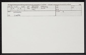 Damsay, HY31SE 25, Ordnance Survey index card, Recto