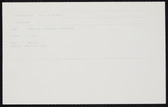 Aikerness, Broch Of Gurness, HY32NE 5, Ordnance Survey index card, Recto
