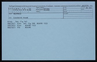 Rousay, Westness, HY32NE 16, Ordnance Survey index card, Recto