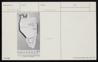 Rousay, Westness, HY32NE 16, Ordnance Survey index card, Recto