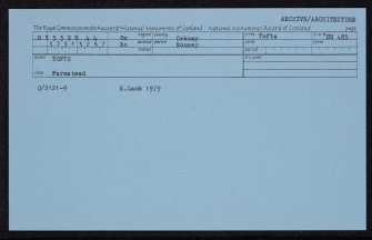 Rousay, Tafts, HY33SE 44, Ordnance Survey index card, Recto