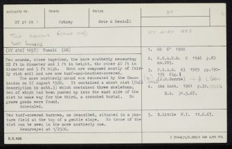 West Puldrite, HY41NW 1, Ordnance Survey index card, Recto