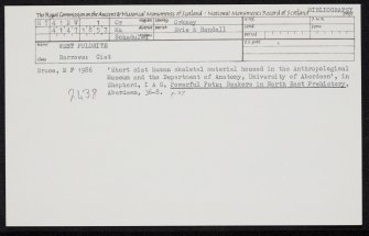 West Puldrite, HY41NW 1, Ordnance Survey index card, Recto