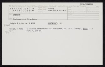 Hatston, HY41SW 24, Ordnance Survey index card, Recto