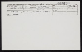 Kirkwall, 54, 56 Victoria Street, HY41SW 76, Ordnance Survey index card, Recto