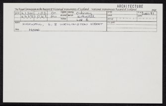 Kirkwall, 6 Wellington Street, HY41SW 102, Ordnance Survey index card, Recto