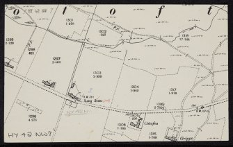 Rousay, Frotoft, Long Stone, HY42NW 7, Ordnance Survey index card, Recto