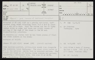 Wyre, Testaquoy, HY42NW 34, Ordnance Survey index card, page number 1, Recto