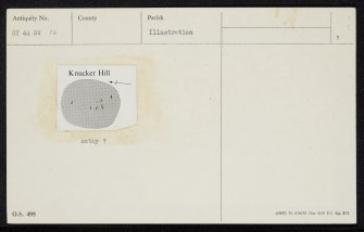 Westray, Knucker Hill, HY44NW 16, Ordnance Survey index card, page number 1, Recto