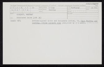 Westray, Curquoy, HY44NW 17, Ordnance Survey index card, Recto