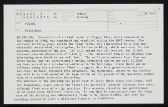 Westray, Tuquoy, HY44SE 5, Ordnance Survey index card, page number 2, Recto