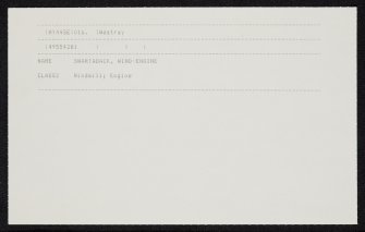 Westray, Swartaback, HY44SE 16, Ordnance Survey index card, Recto