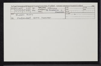 Bloody Quoy, HY50NE 25, Ordnance Survey index card, Recto