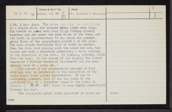 Hawell, HY50NW 10, Ordnance Survey index card, page number 2, Verso
