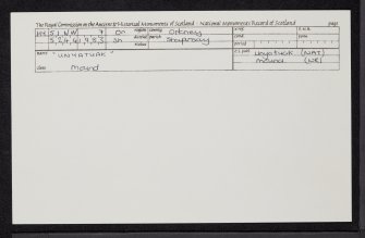 Shapinsay, "Unyatuak", HY51NW 7, Ordnance Survey index card, Recto