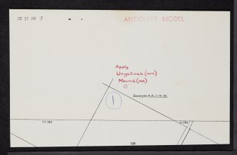 Shapinsay, "Unyatuak", HY51NW 7, Ordnance Survey index card, Recto