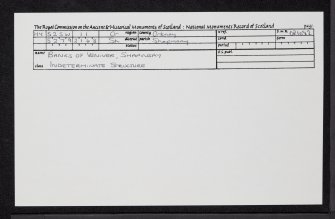Shapinsay, Banks Of Veniver, HY52SW 11, Ordnance Survey index card, Recto
